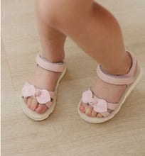 Load image into Gallery viewer, Leigh Bow Sandal w/ Velcro Closure - Pink
