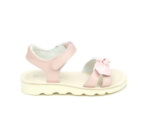 Leigh Bow Sandal w/ Velcro Closure - Pink