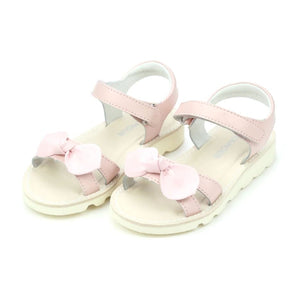 Leigh Bow Sandal w/ Velcro Closure - Pink