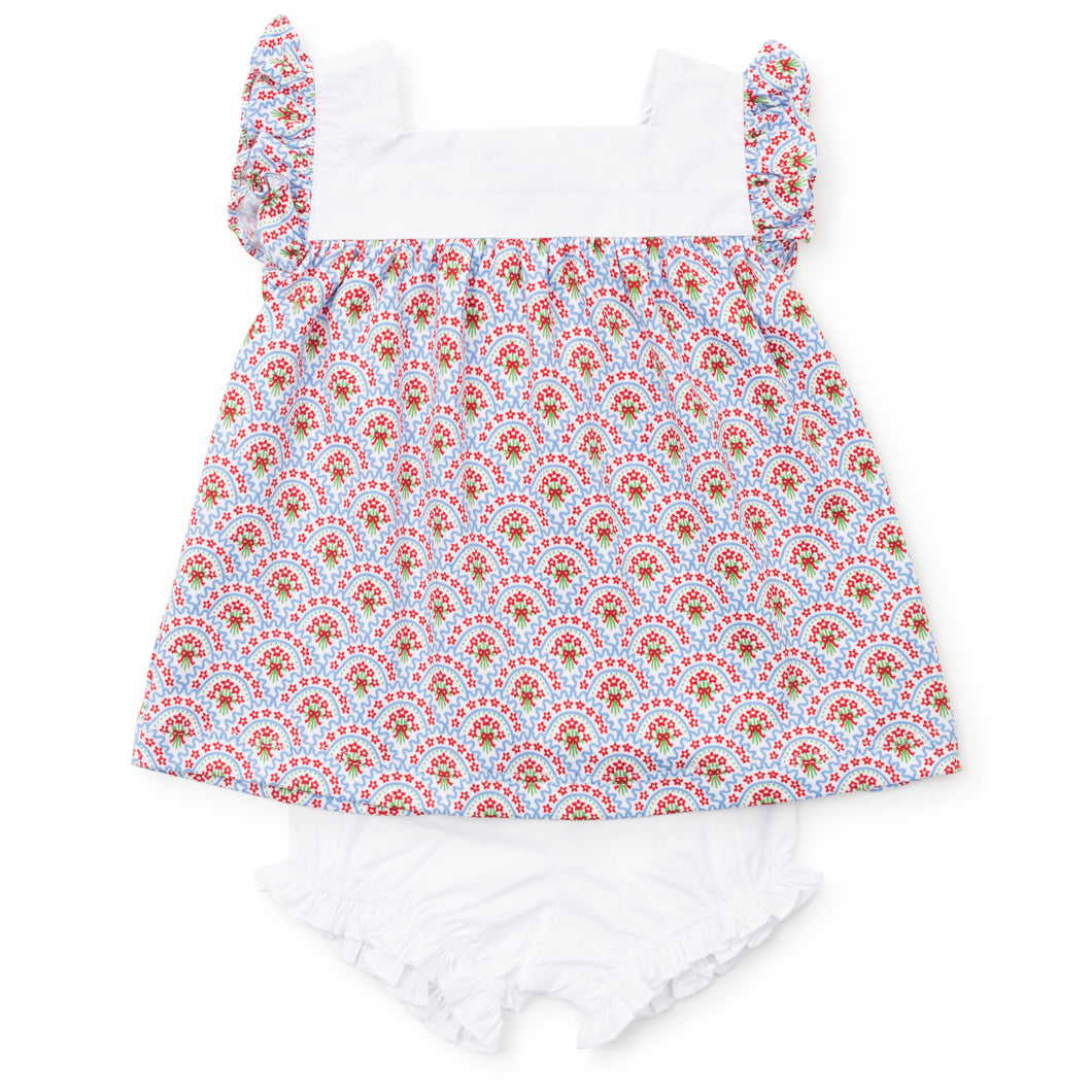 Patriotic Bunting Floral - Infant Girl's Bloomer Set