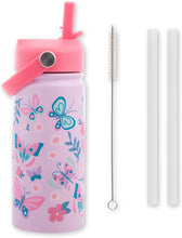 Load image into Gallery viewer, Water Bottle - Insulated Stainless Steel - Lilac Butterfly
