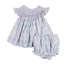 Load image into Gallery viewer, Smocked Floral Diaper Set

