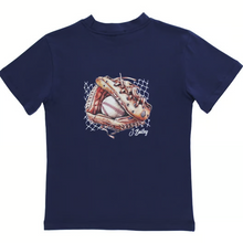 Load image into Gallery viewer, S/S Logo Tee - Baseball on Navy
