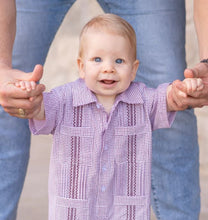 Load image into Gallery viewer, Gameday Guayabera Maroon Romper
