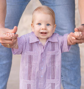 Gameday Guayabera Maroon Romper