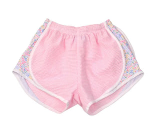 Girl's Track Shorts - Strawberry Sides