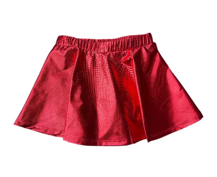 Metallic Red Skirt