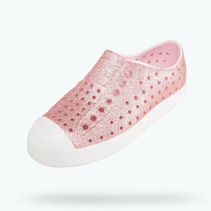 Native Jefferson Shoes - Milk Pink Bling