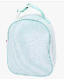 Mint Seersucker Lunchbox - Sale