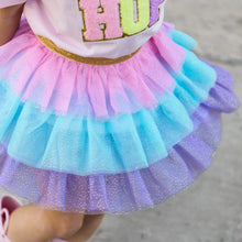 Load image into Gallery viewer, Dream Petal Tutu - Pink, Aqua, Lavender &amp; Gold
