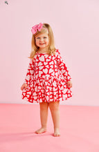 Load image into Gallery viewer, Red &amp; Pink Heart Print Knit Dress
