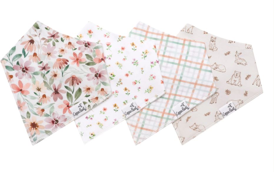 Bandana Bib 4 pack Set - Assorted