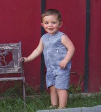 Load image into Gallery viewer, Navy Boys Romper
