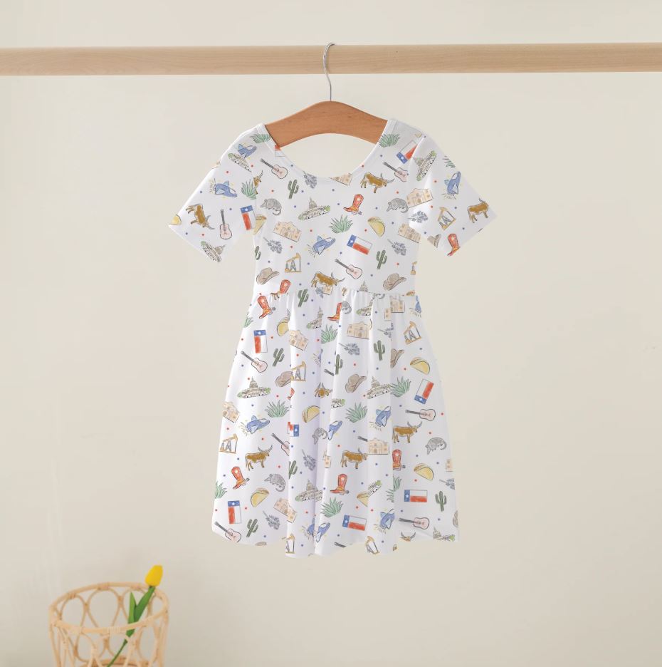 Texas Kids Cotton Twirl Dress