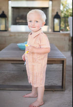 Load image into Gallery viewer, Gameday Guayabera Burnt Orange Romper
