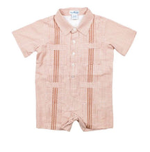 Load image into Gallery viewer, Gameday Guayabera Burnt Orange Romper
