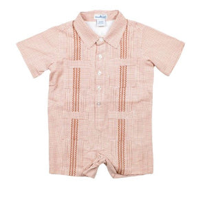 Gameday Guayabera Burnt Orange Romper