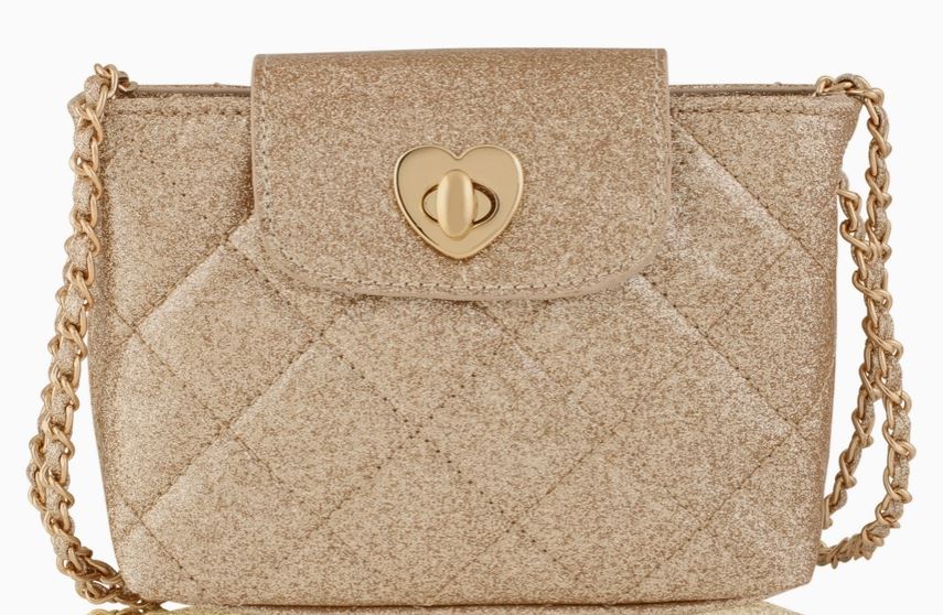 Paige Gold Glitter Purse