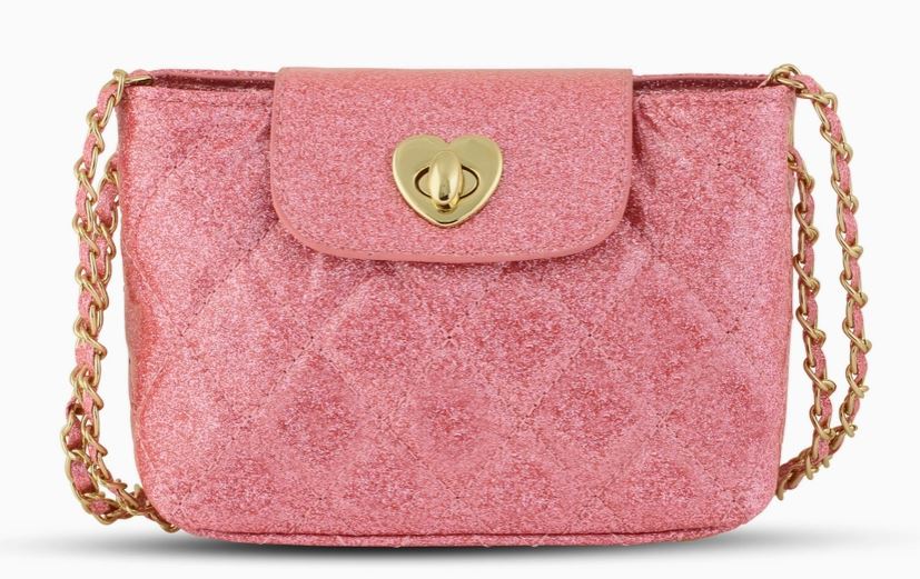 Paige Pink Glitter Purse
