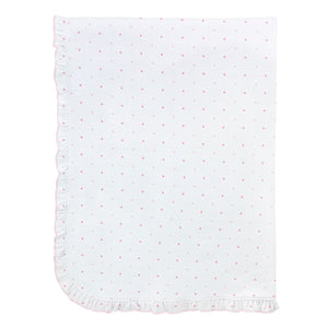 Pink Dots Blanket w/ruffle
