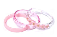 Pink Flowers Bracelet Set