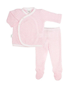 Paty Kimono Footie Set - Pink