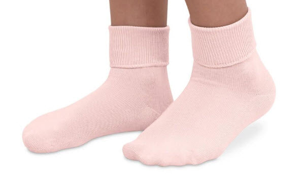 Seamless Toe Turn-Cuff Socks - Pink