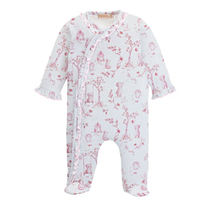 "Toile de Jouy"  Pink Footie