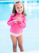 Load image into Gallery viewer, Girl&#39;s Pink Swim &amp; Rashguard Set in Pink
