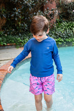Load image into Gallery viewer, Blue Marlin on Pink -  Board Shorts
