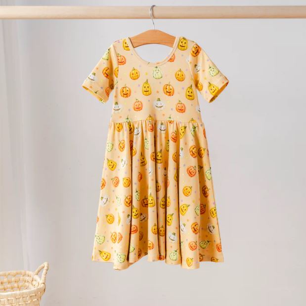 Pumpkin Pals Cotton Twirl Dress