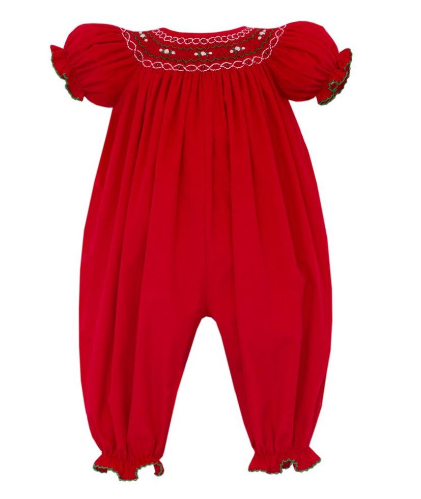 Rachel Red Corduroy Long Bubble