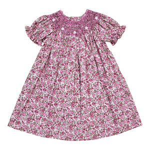 Reign Hot Pink Floral Smocked Dress