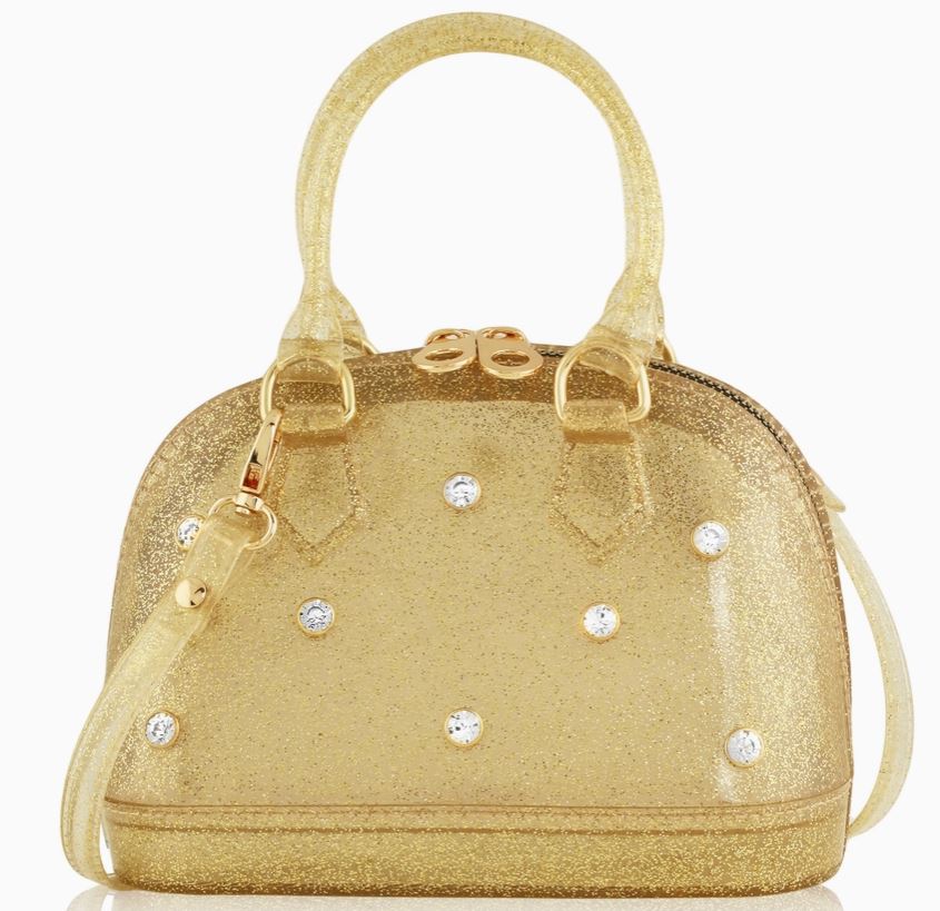 Rhinestone Cate Holiday Gold Sparkle Purse