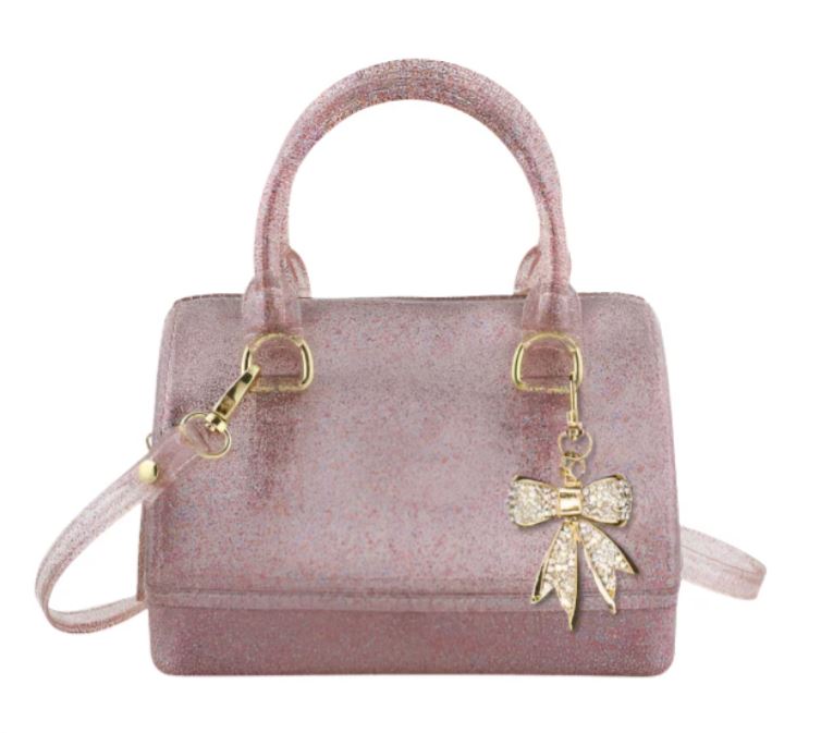 Ruby Multi Sparkle Jelly Purse - Gold Bow