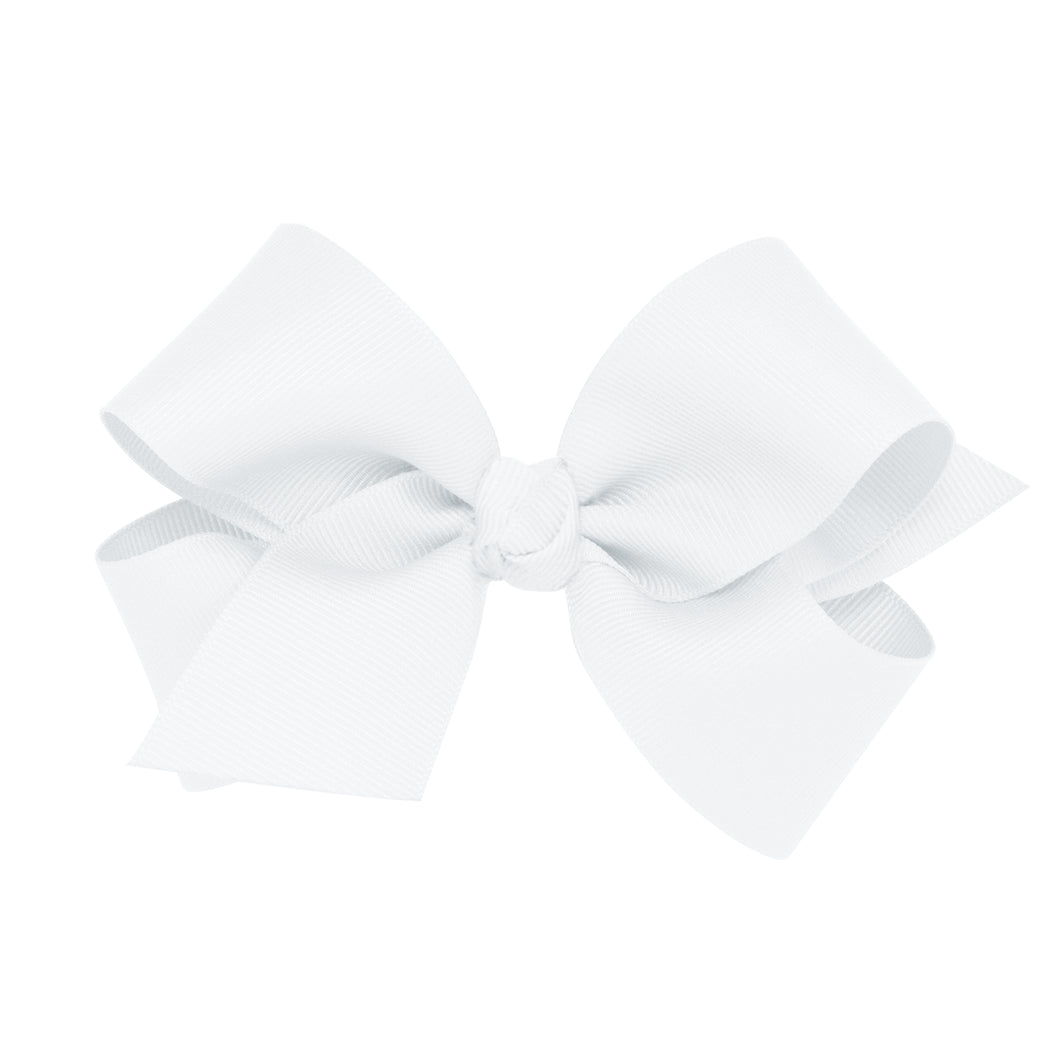 Medium w/Knot Hairbow in White