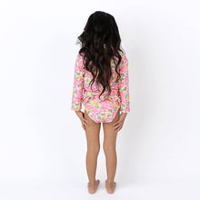 Load image into Gallery viewer, Fresh Floral Pink Rashguard Set
