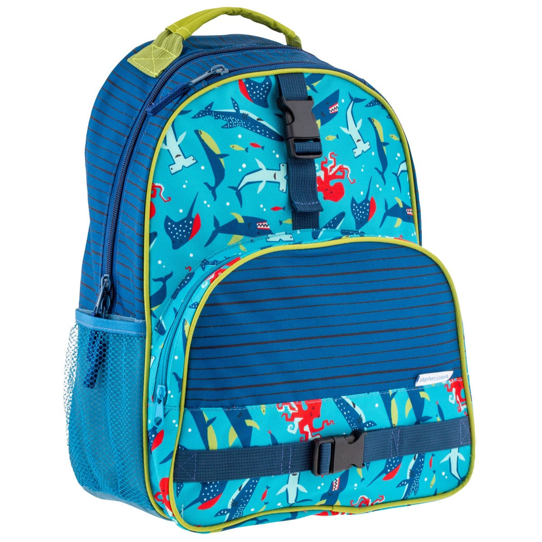 Blue Shark Backpack- All Over Print