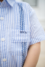 Load image into Gallery viewer, Fiesta Guayabera Blue Shirt
