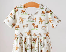 Load image into Gallery viewer, Saddle Up Cotton Twirl Dress
