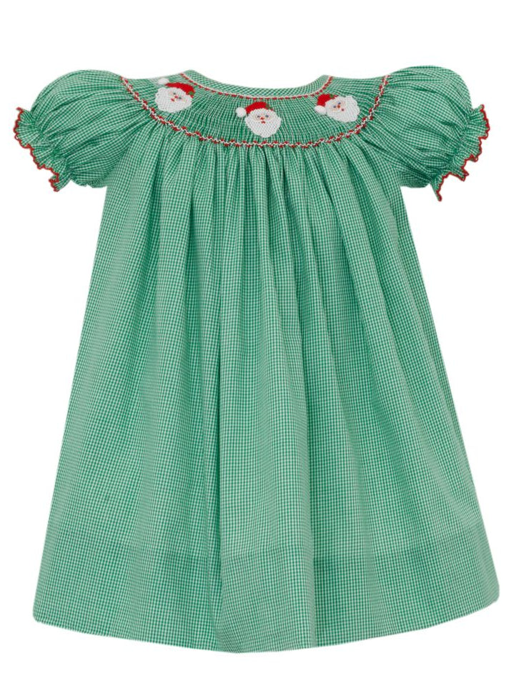 Santa Face Smocked Dress