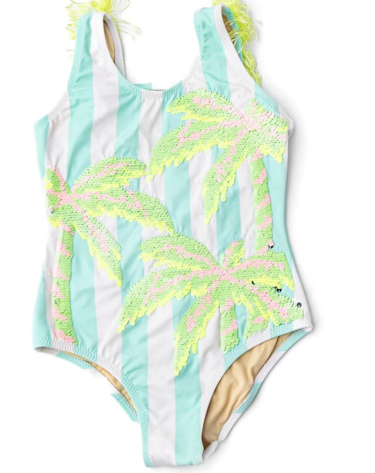 Sequin Palm Swimsuit