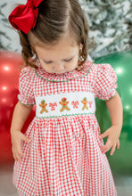 Load image into Gallery viewer, Gingerbread - Smocked Dress
