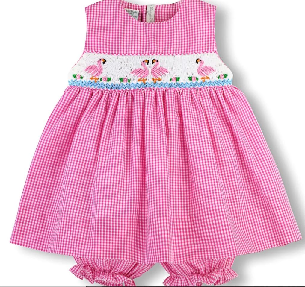 Flamingo Smocked Dress