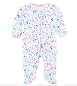 Spring Dreams Zippered Footie w/Ruffle