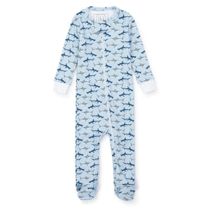 Parker Swimming Sharks Zipper Pajamas