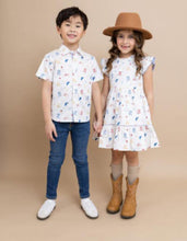 Load image into Gallery viewer, Western Printed Ruffle Dress
