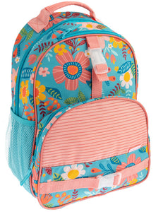 Turquoise Floral Backpack- All Over Print