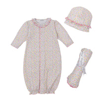 Load image into Gallery viewer, Garden Trellis Gown, Hat &amp; Blanket Set
