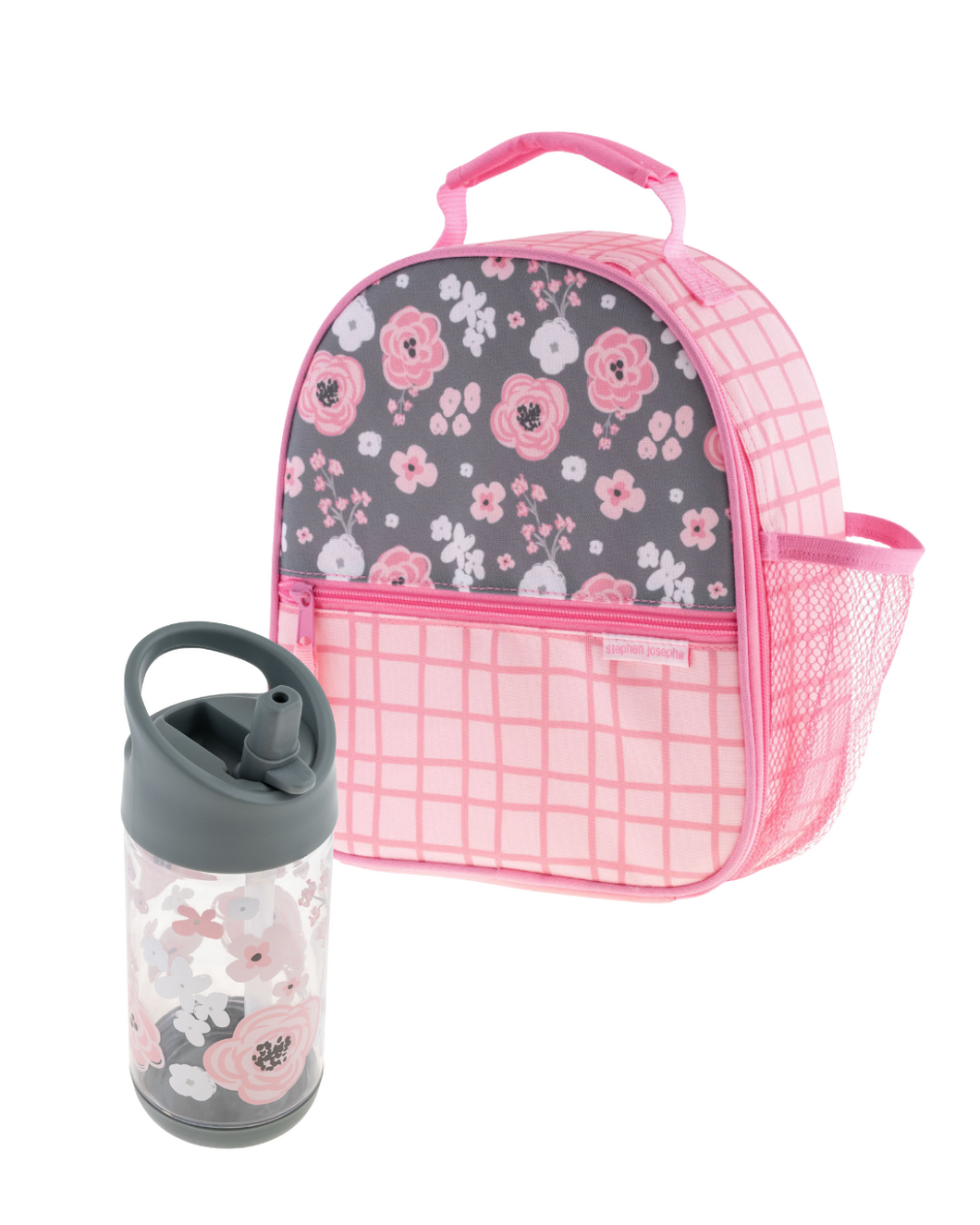 Charcoal Flower - Lunch Box & Water Bottle Combo